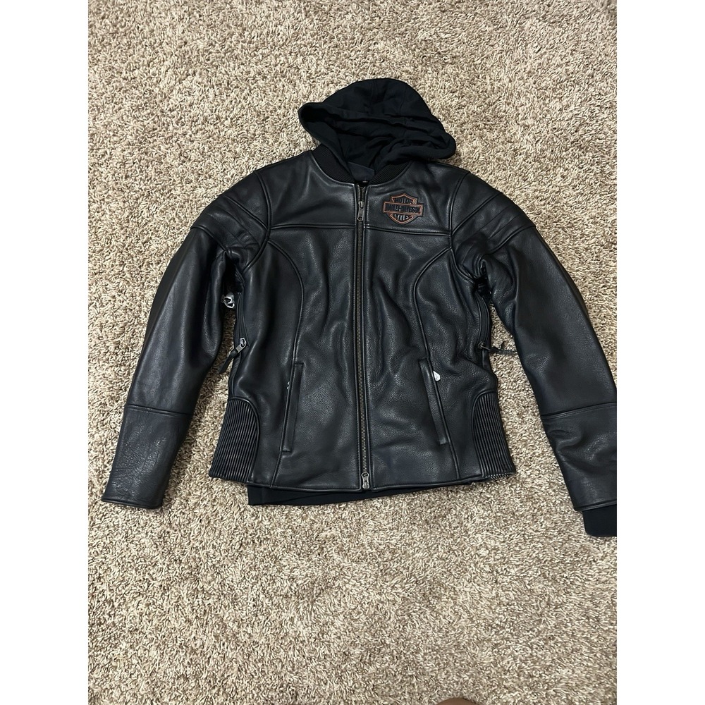 Harley Davidson Women's Miss Enthusiast 2.0 Leather 3-in-1 Riding Jacket SZ: M